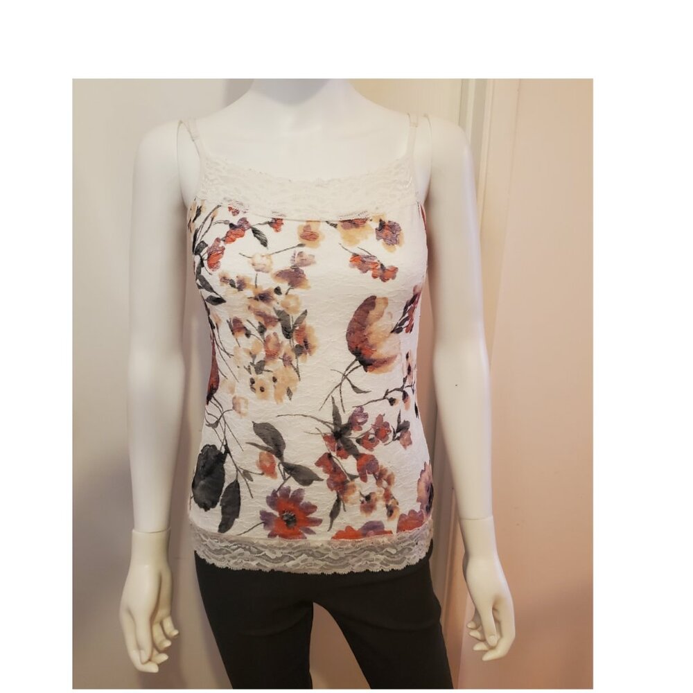 Ricki's Floral Camisole with lace detail in Size Small